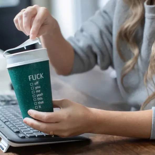 Thermobecher FUCK - ISO TO GO Coffee Becher 400 ml