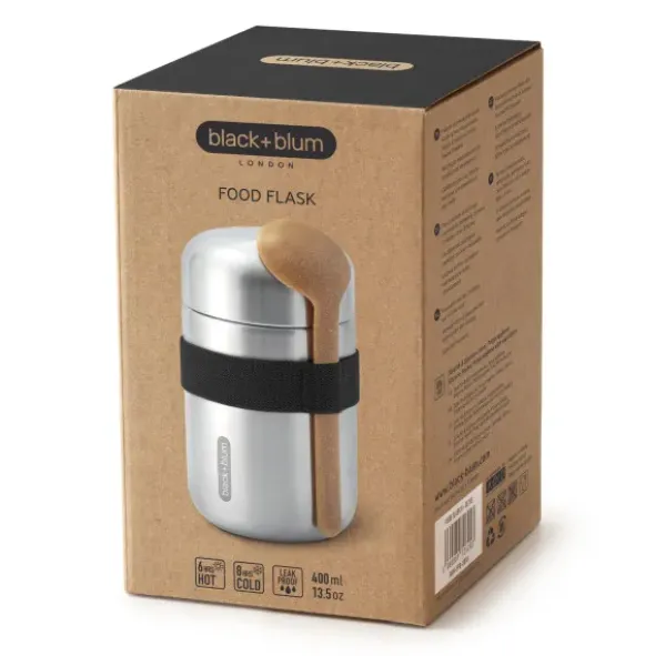 Thermo Lunchpot FOOD FLASK mit Löffel 400 ml schwarz