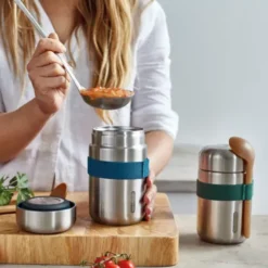 Thermo Lunchpot FOOD FLASK mit Löffel 400 ml schwarz