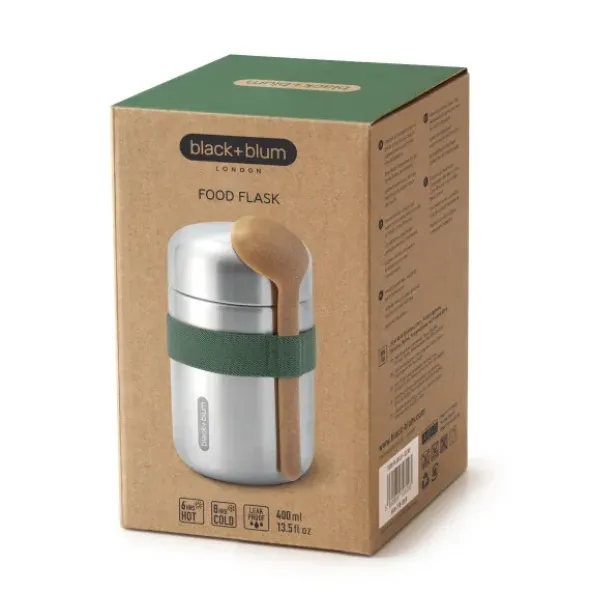 Thermo Lunchpot FOOD FLASK mit Löffel 400 ml schwarz