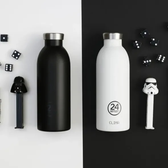 Thermosflasche 0,5 l CLIMA aus Edelstahl, schwarz