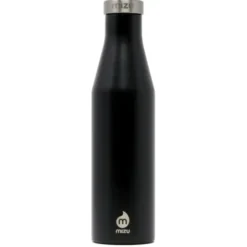 Thermosflasche Slim S6 Edelstahl 600 ml, Enduro schwarz