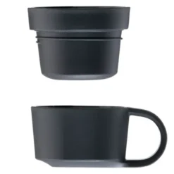 Thermoskanne mit 2 Becher CITYPARK TWIN CUP 1,1 l schwarz