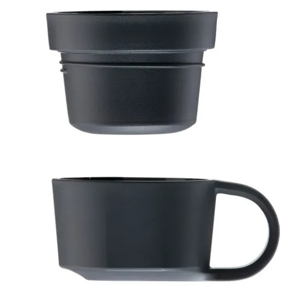 Thermoskanne mit 2 Becher CITYPARK TWIN CUP 1,1 l schwarz