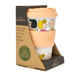 To Go Becher Peanuts - Motiv Snoopy mit Freunden an Mauer