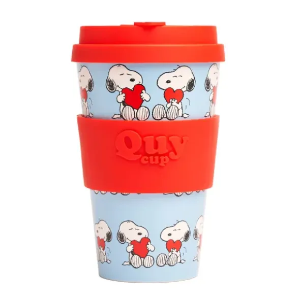 To Go Becher Peanuts - Motiv Snoopy mit rotem Herz