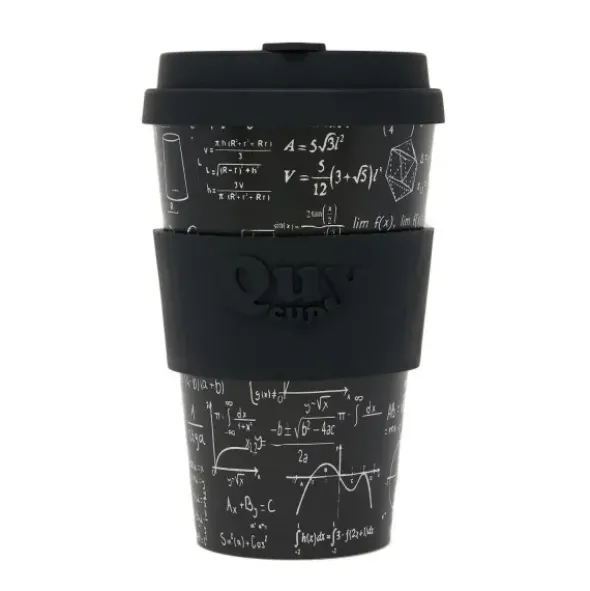 To Go Becher schwarz - Kaffeebecher mit Matheformeln