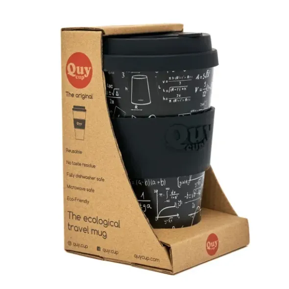 To Go Becher schwarz - Kaffeebecher mit Matheformeln