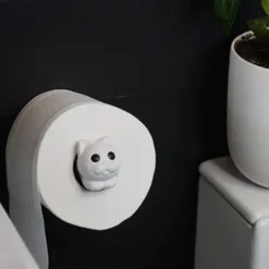 Toilettenpapierhalter ROLL MEO, Katze Juliet weiß