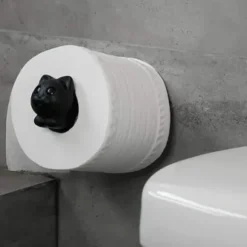 Toilettenpapierhalter ROLL MEO, Katze Juliet schwarz