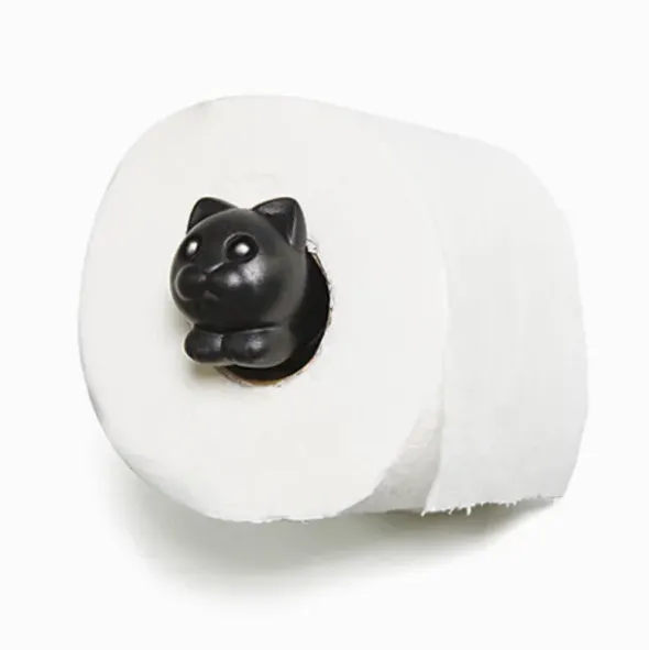 Toilettenpapierhalter ROLL MEO, Katze Juliet schwarz