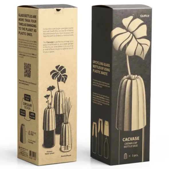 Topper-Aufsatz Kaktus für Flasche - Cacvase L (3er Set) grün