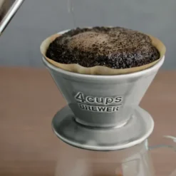 Trichter für Kaffeefilter, Porzellan - brewer 2Cups, weiß