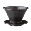 Trichter für Kaffeefilter, Porzellan - brewer 2Cups, schwarz metallic
