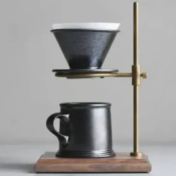 Trichter für Kaffeefilter, Porzellan - brewer 2Cups, schwarz metallic