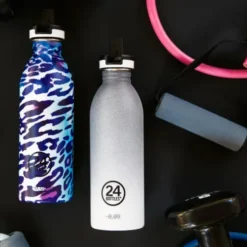 Trinkflasche ATHLEISURE mit Sporttrinkverschluss 0,5 l Edelstahl, coral pulse