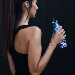 Trinkflasche ATHLEISURE mit Sporttrinkverschluss 0,5 l Edelstahl, coral pulse