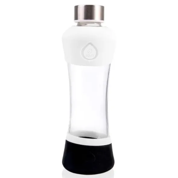 Trinkflasche aus Glas - ACTIVE weiß