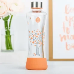 Trinkflasche aus Glas - PRINT 550 ml - Peach Tree