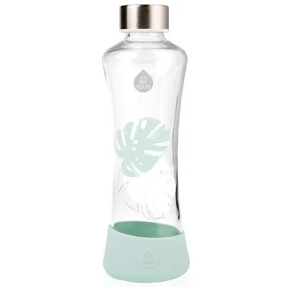 Trinkflasche aus Glas - PRINT 550 ml - Monstera