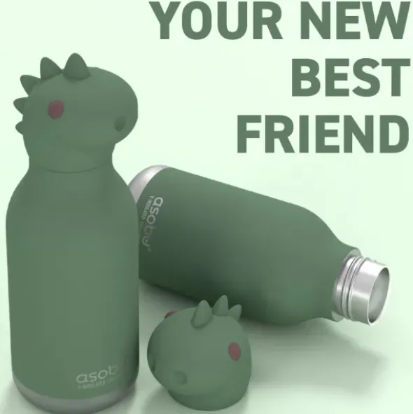 Trinkflasche Bestie Dino 460 ml, Edelstahl doppelwandig
