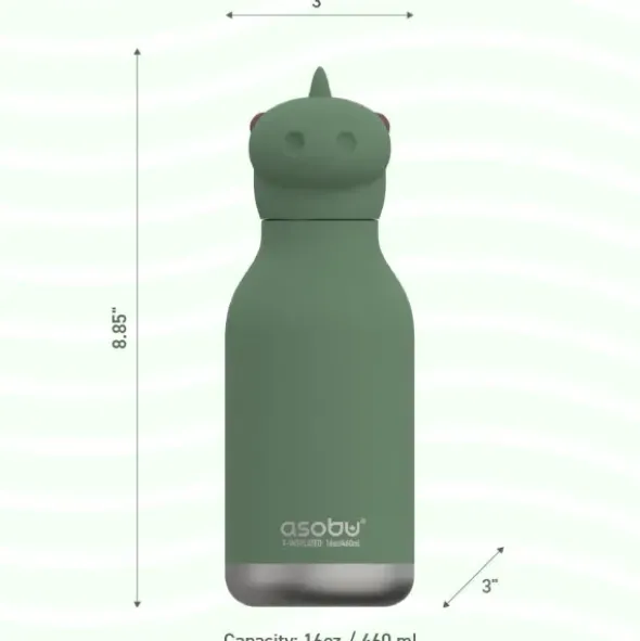 Trinkflasche Bestie Dino 460 ml, Edelstahl doppelwandig