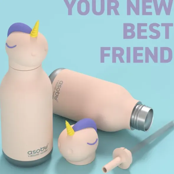 Trinkflasche Bestie Einhorn 460 ml, Edelstahl doppelwandig
