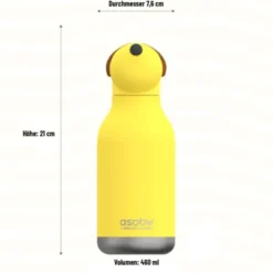 Trinkflasche Bestie Hund 460 ml, Edelstahl doppelwandig