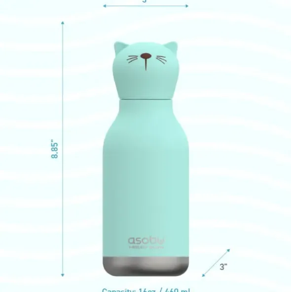 Trinkflasche Bestie Katze 460 ml, Edelstahl doppelwandig