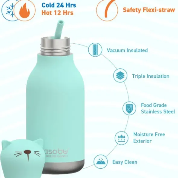 Trinkflasche Bestie Katze 460 ml, Edelstahl doppelwandig