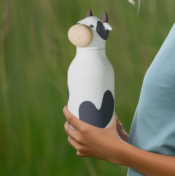 Trinkflasche Bestie Kuh 460 ml, Edelstahl doppelwandig