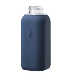 Trinkflasche Glas/Silikonhülle 0,6 l, navy (dunkelblau)