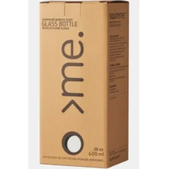 Trinkflasche Glas/Silikonhülle 0,6 l, white dove (weiß)