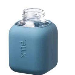 Trinkflasche Glas/Silikonhülle 0,37 l - petrol