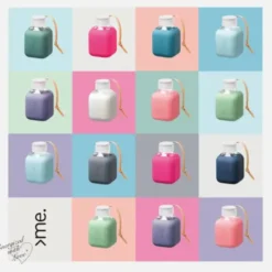 Trinkflasche Glas/Silikonhülle 0,37 l - anthra dunkelgrau