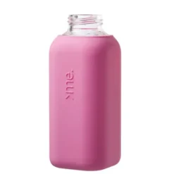 Trinkflasche Glas/Silikonhülle 0,6 l, raspberry pink (dunkelrosa)