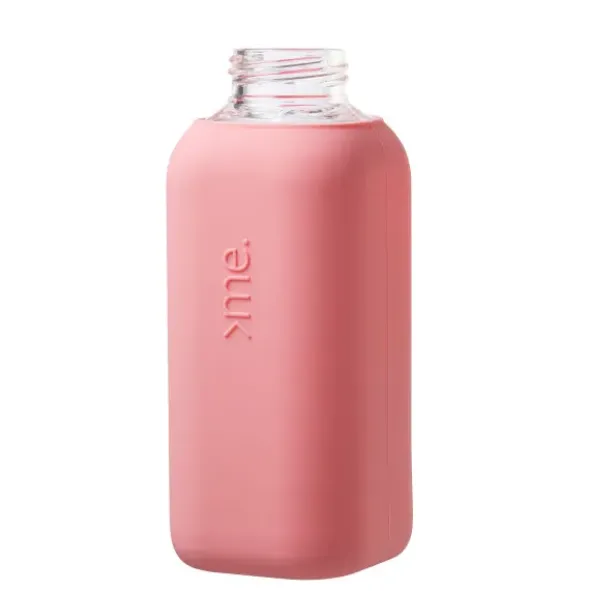 Trinkflasche Glas/Silikonhülle 0,6 l, cantaloupe (melone)