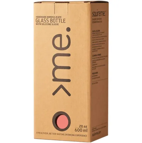 Trinkflasche Glas/Silikonhülle 0,6 l, cantaloupe (melone)