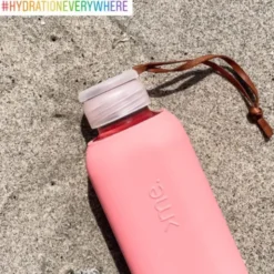 Trinkflasche Glas/Silikonhülle 0,6 l, cantaloupe (melone)