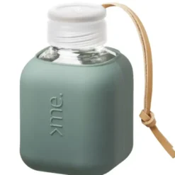 Trinkflasche Glas/Silikonhülle 0,37 l - Pine dunkelgrün