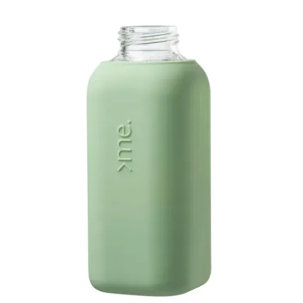 Trinkflasche Glas/Silikonhülle 0,6 l, mint green (mintgrün)