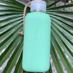 Trinkflasche Glas/Silikonhülle 0,6 l, mint green (mintgrün)