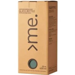 Trinkflasche Glas/Silikonhülle 0,6 l, pine green (dunkelgrün)