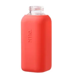 Trinkflasche Glas/Silikonhülle 0,6 l, coral (koralle)