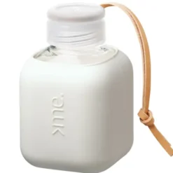 Trinkflasche Glas/Silikonhülle 0,37 l - white dove weiß