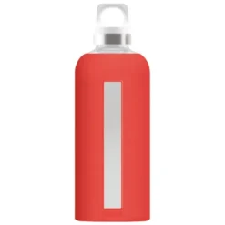 Trinkflasche Glas STAR 0,5 l rot