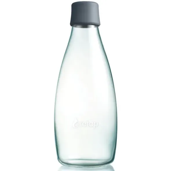 Trinkflasche 0,8 l grau