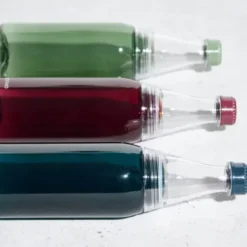 Trinkflasche 0,7 l grün Kunststoff mit Schraubverschluss + 2 Öffnungen