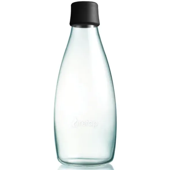 Trinkflasche 0,8 l schwarz