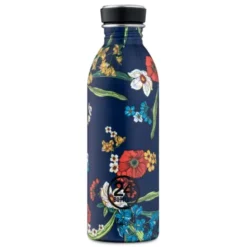 Trinkflasche 0,5 l URBAN aus Edelstahl, Blumen-Print